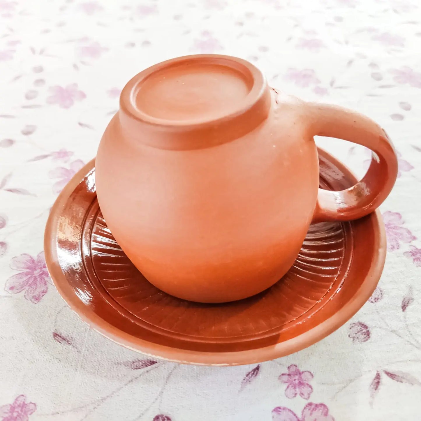 Clay Tea Cup | Ceramic Tea Cup | Tea Cup with Saucer | Clay Cup with Dish