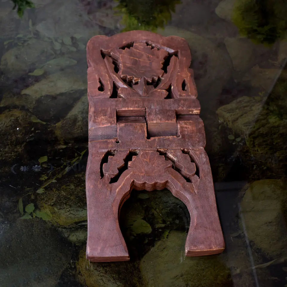 Wooden Quran Ramayana Geeta stand | Quran stand | Geeta book stand