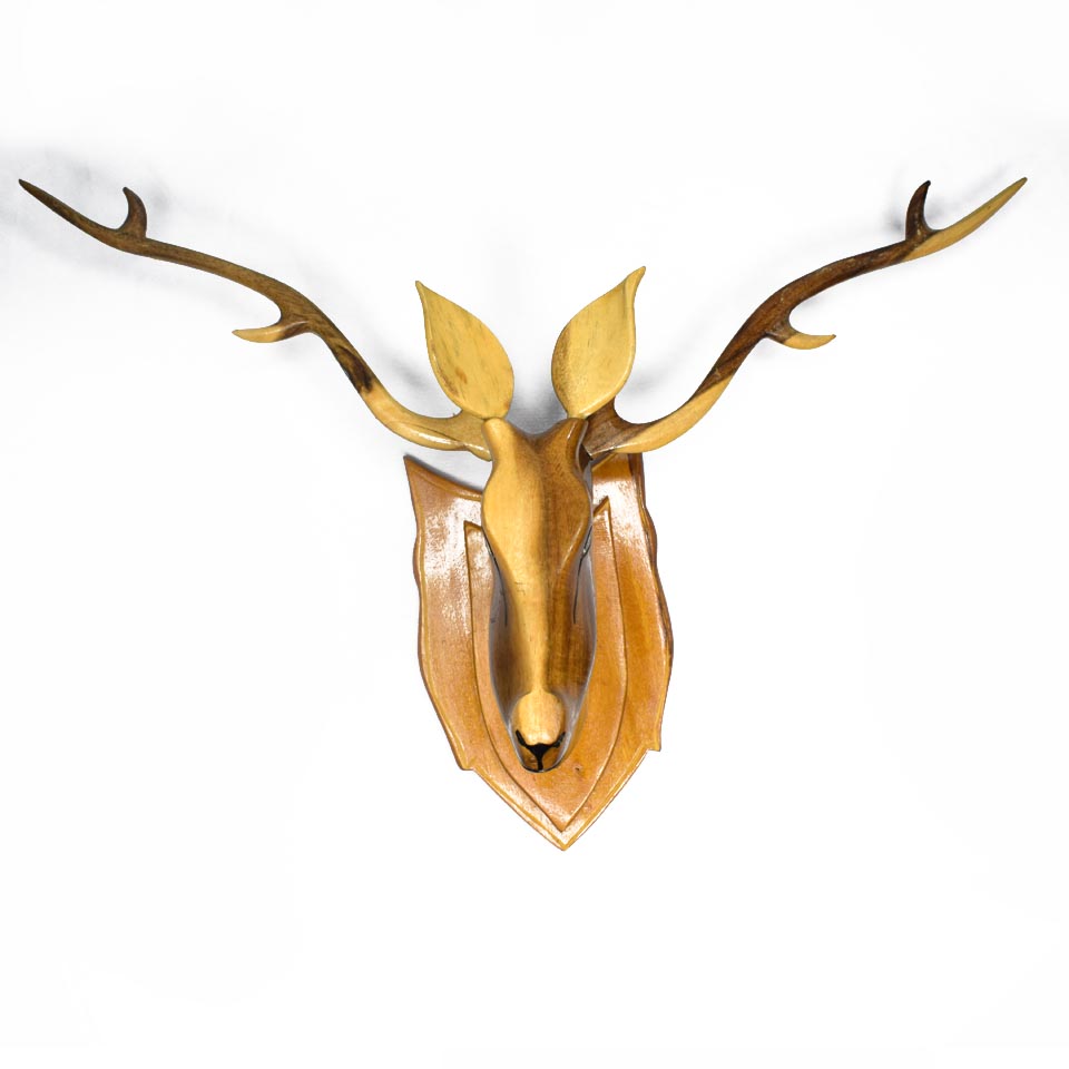 Crafted Deer Head Hanging showpiece for Home Decoration | Wooden decorative items