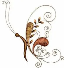 Antique butterfly brass item for wall decor | brass butterfly decor items