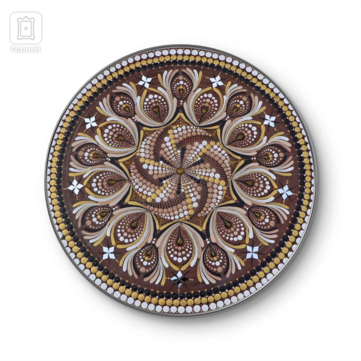 Handmade Art with combination of Lippan and Mandala art