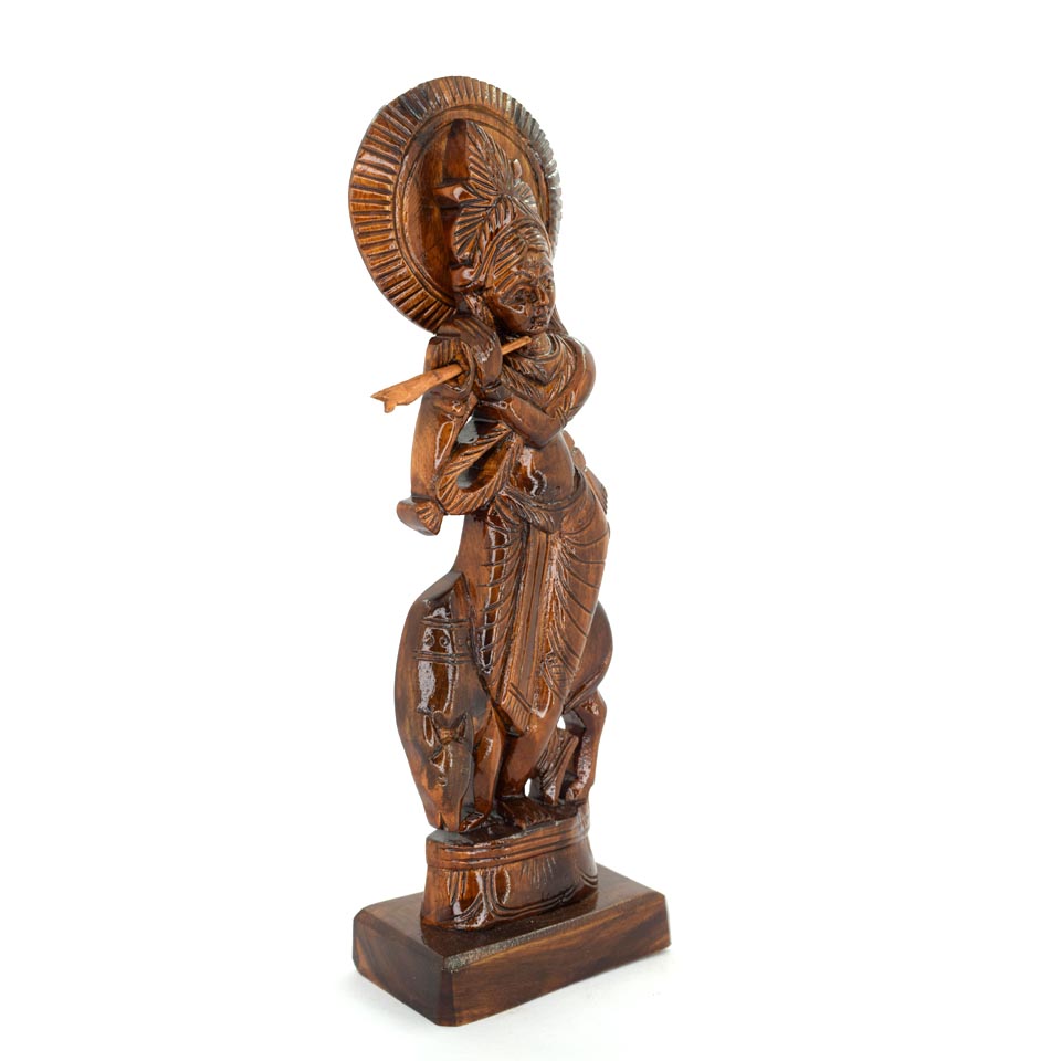 Wooden Krishna Statue| krishna statue| wooden statue| Unique home decor items