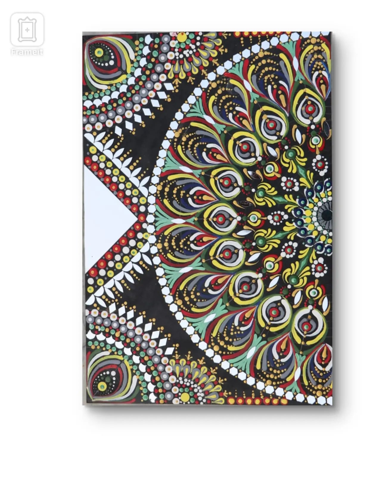 Mandala art wall decor |Drawing of a floral mandala stock illustration