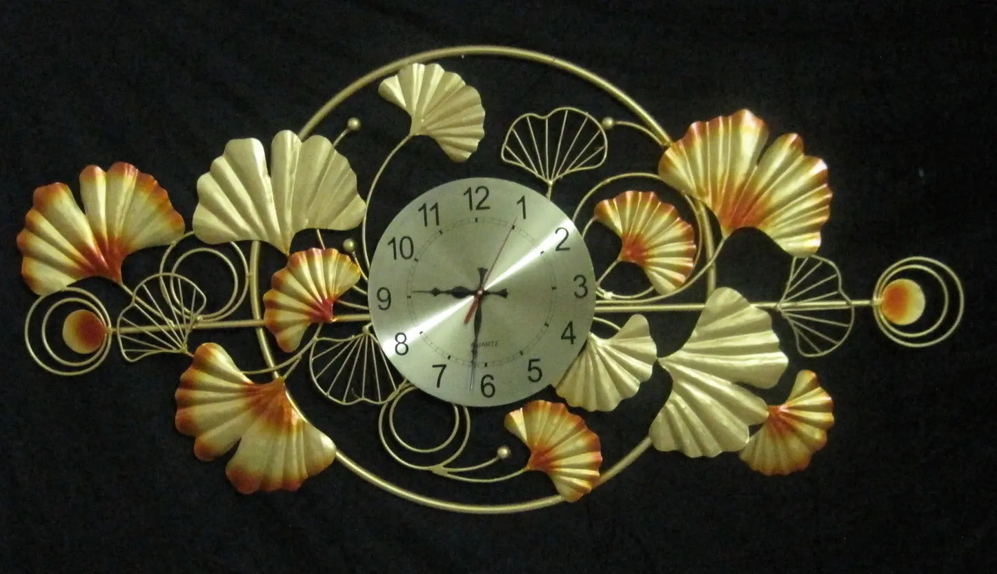 FLORAL DESIGN WALL CLOCK | GLASS DSIGN WALL CLOCK
