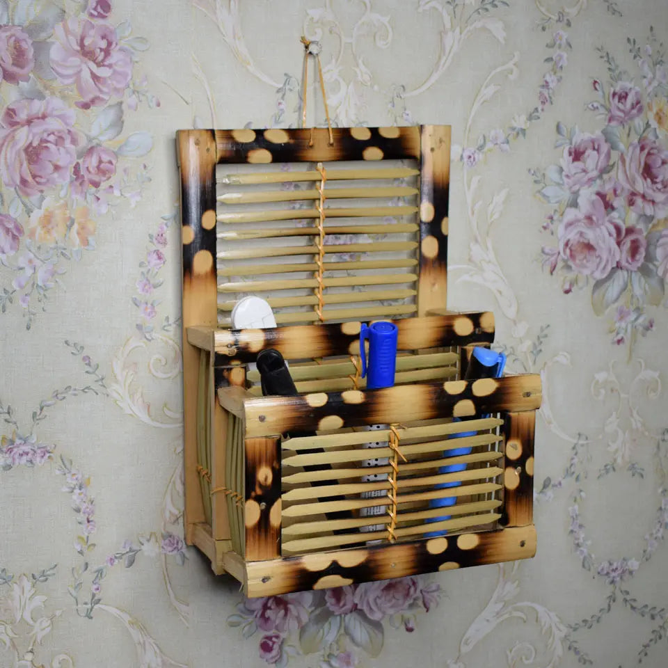 Bamboo Pen Stand For Wall | Wall Pen Stand | Bamboo Pen Holder |Wall-Mounted Pen Stand