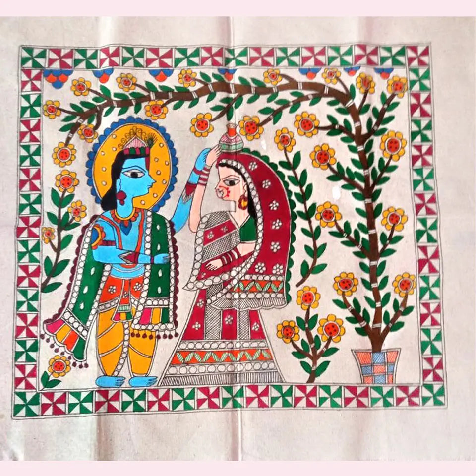 Beautiful Canvas Painting | Using Natural Dyes