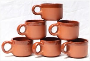Clay coffee mugs set | Coffee mug | Terracotta coffee mug with coster