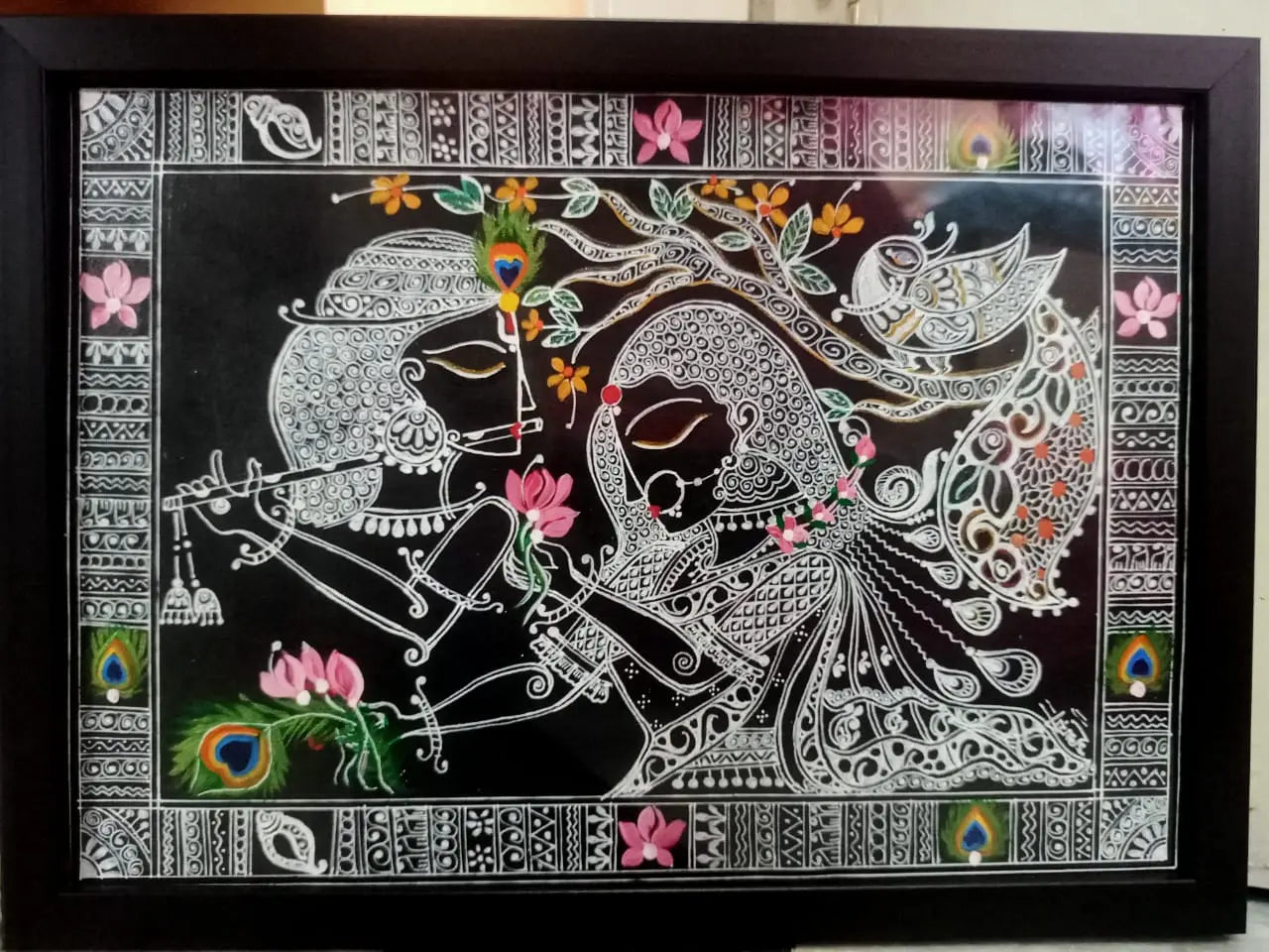 BEAUTIFUL HAND PRINTED ART FOR WALL HANGING | INDIAN HAN ART WALL HANGING