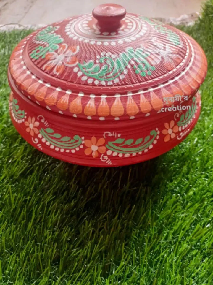 TERRACOTTA BOWL | HANDMADE MATIR BOWL | BEAUTIFUL HAND PRINTED BOWL FOR HOME AND KITCHEN