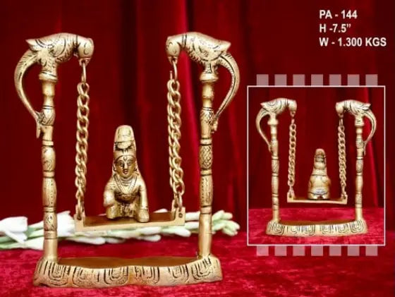 Brass krishna | gopal krishna sitting on jhula