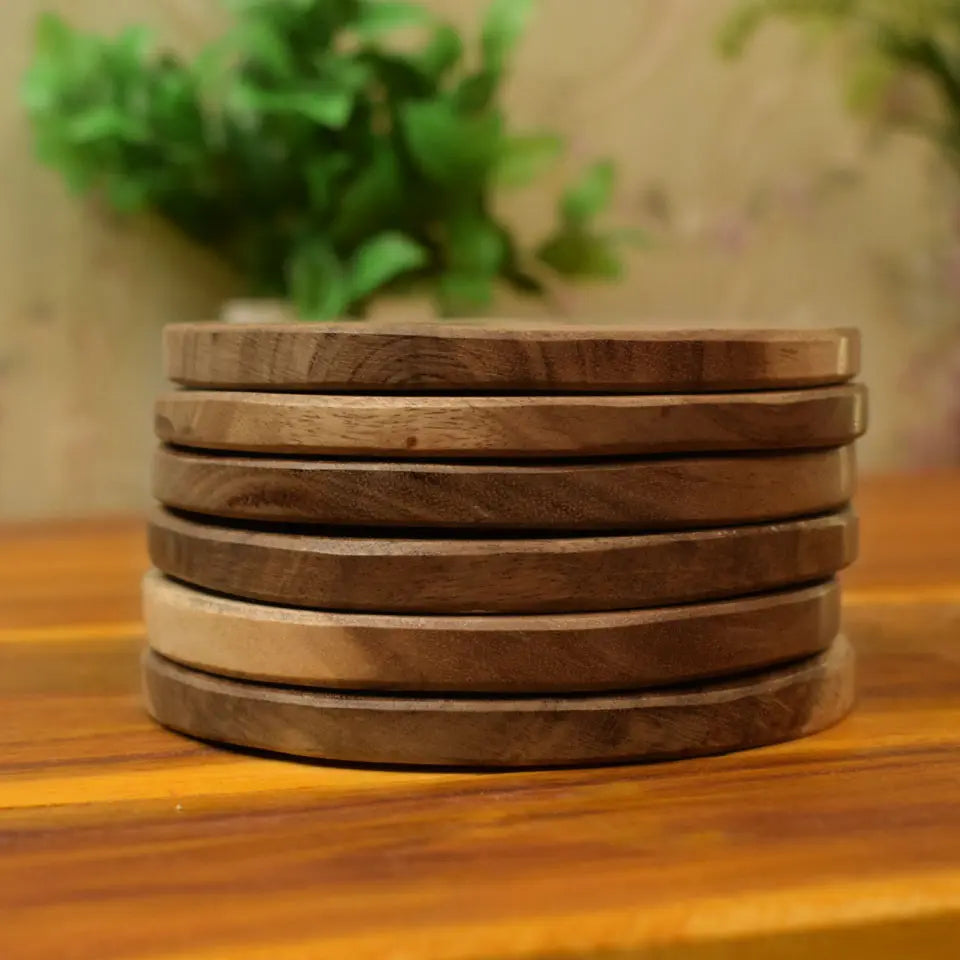 Wooden Handcrafted Tea Coaster Set of 6 | wooden tea coaster | coaster for tea | tea coaster