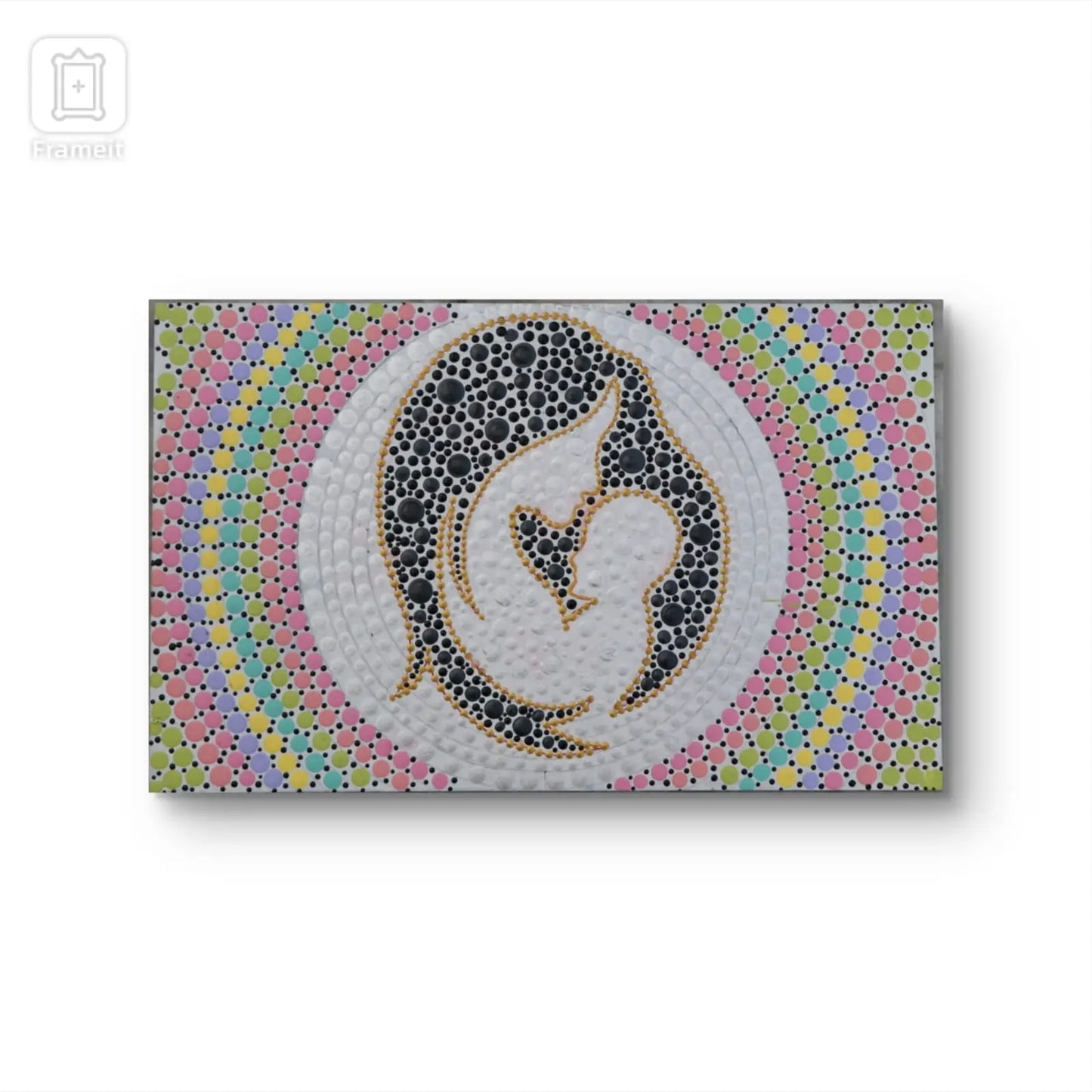 Mandala art wall decor |Drawing of a floral mandala stock illustration