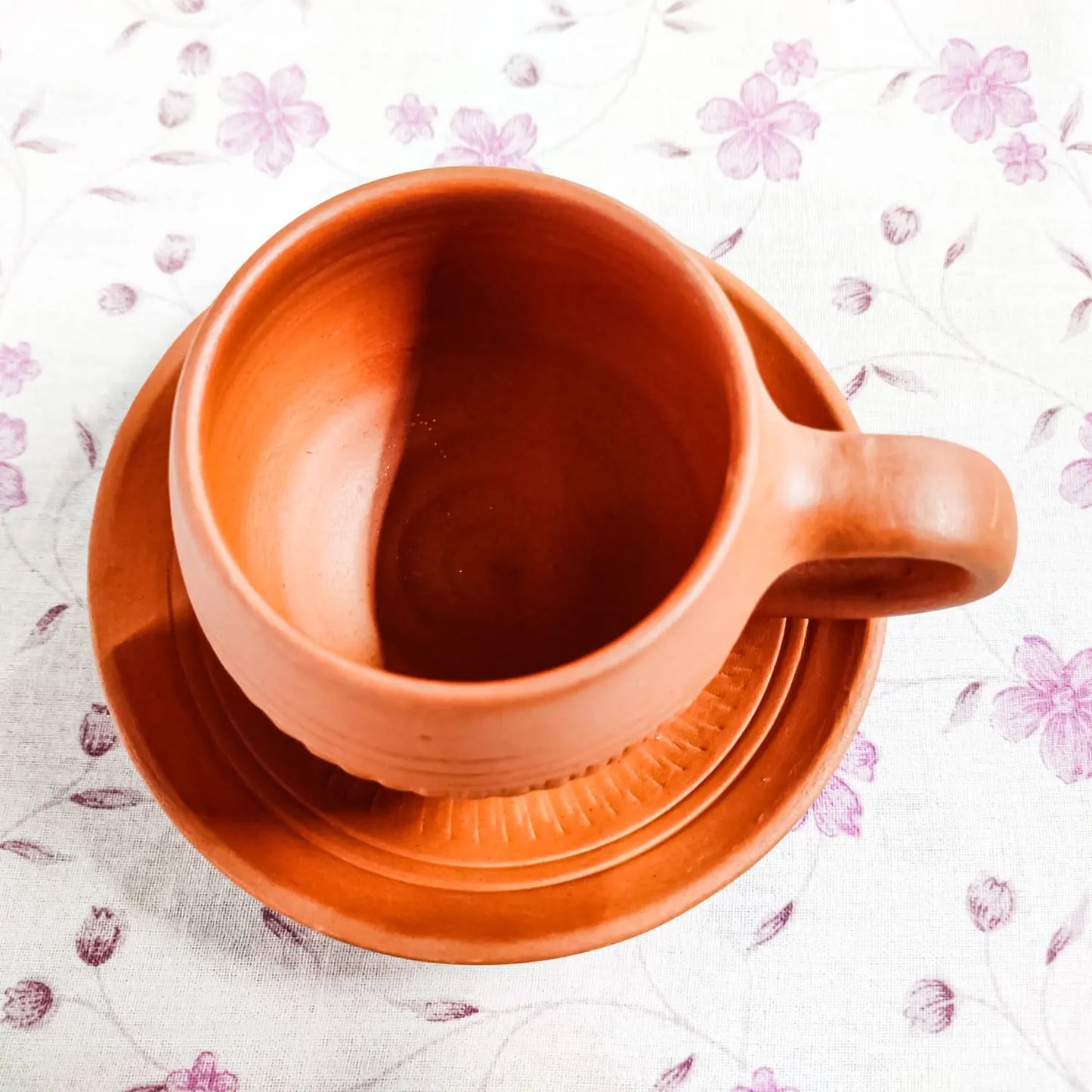 Clay Tea Cup | Ceramic Tea Cup | Tea Cup with Saucer | Clay Cup with Dish