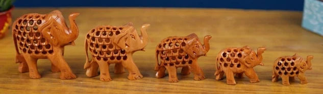 Unique wooden elephant statue for showpiece | wooden design elephant handmade