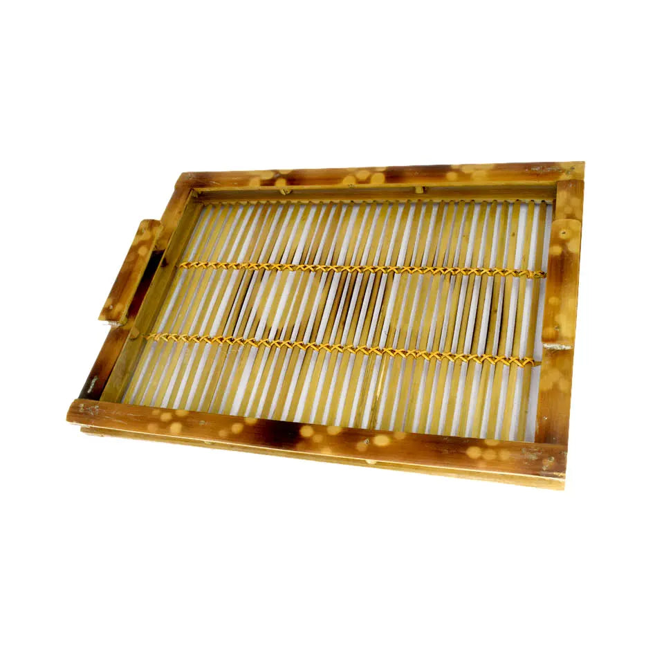Bamboo Serving Tray | Rectangle Snack Platter | Wooden Serving Tray
