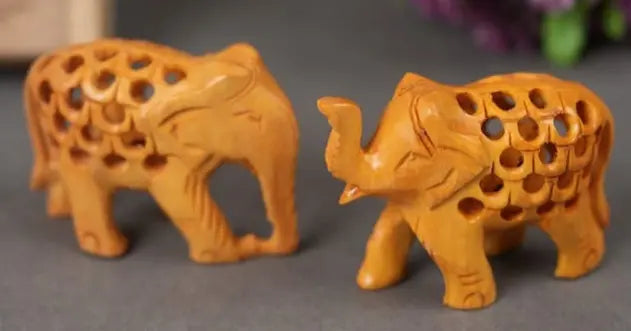 Unique wooden elephant statue for showpiece | wooden design elephant handmade