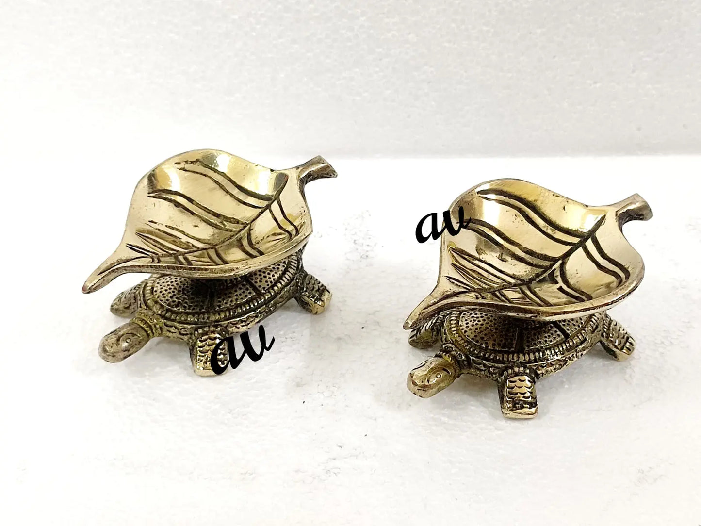 Brass Tortoise Diya | Antique Oil Lamp | Brass Diya Set | Traditional Oil Lamp