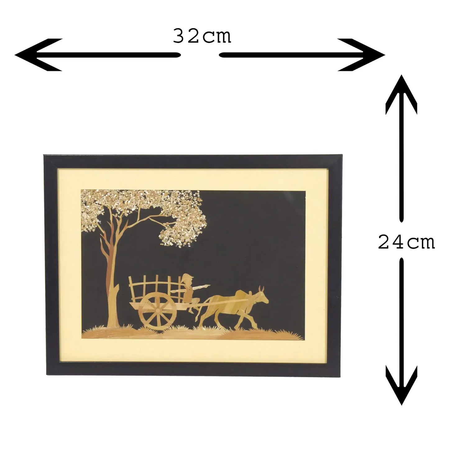 Hanging Bull Cart Emboosed Photo Frame | photo frame