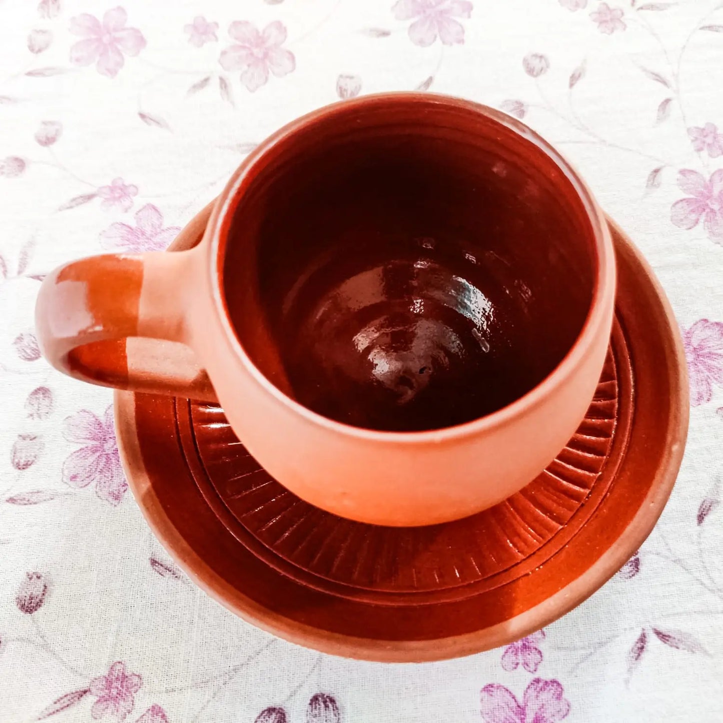 Clay Tea Cup | Ceramic Tea Cup | Tea Cup with Saucer | Clay Cup with Dish