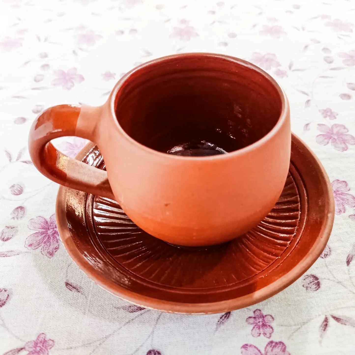 Clay Tea Cup | Ceramic Tea Cup | Tea Cup with Saucer | Clay Cup with Dish