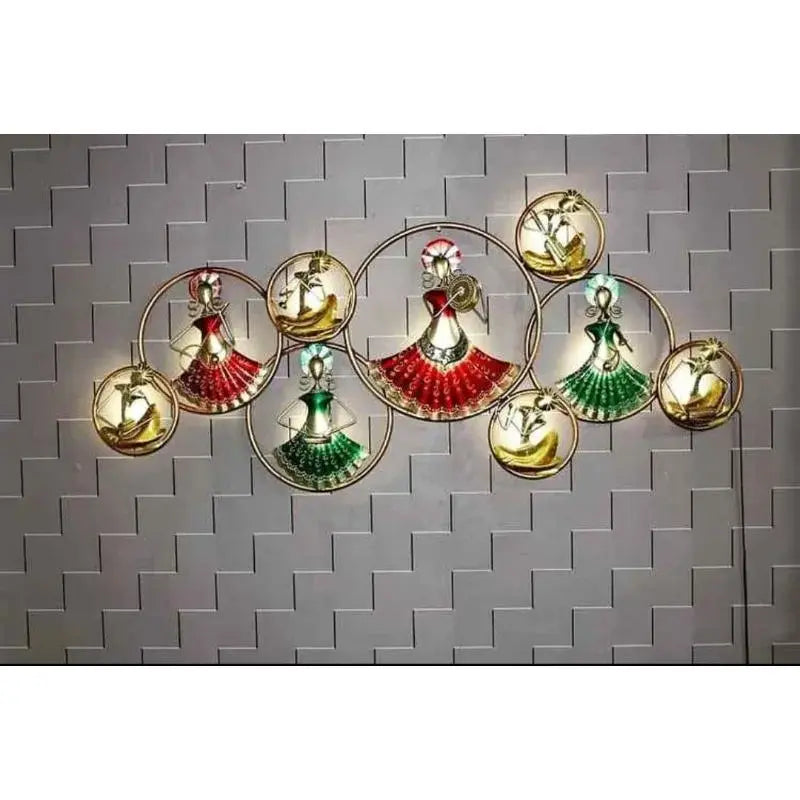 TRIBAL GROUP DANCING INMETAL FOR HOME DECOR | HANDICRAFT METAL TRIBAL FAMILY