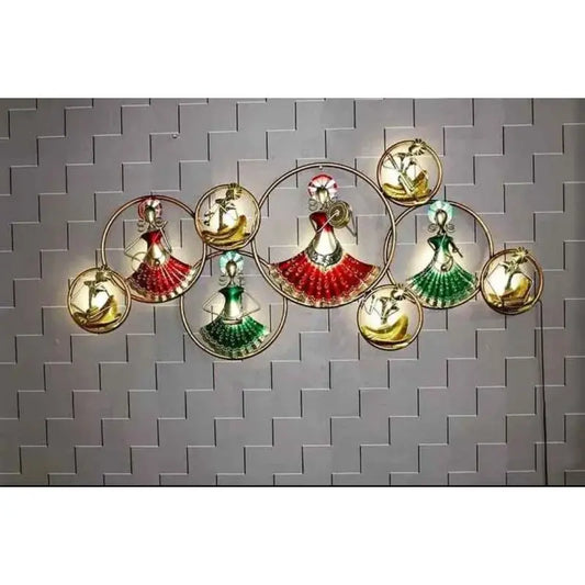 TRIBAL GROUP DANCING INMETAL FOR HOME DECOR | HANDICRAFT METAL TRIBAL FAMILY
