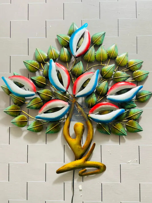 beautiful multicolour metal tree for wall hanging | tree for wall decor