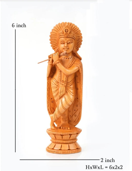 Best Wooden Krishna Statue | Krishna Statue | Indian Handicraft Wodden Krishna Murti