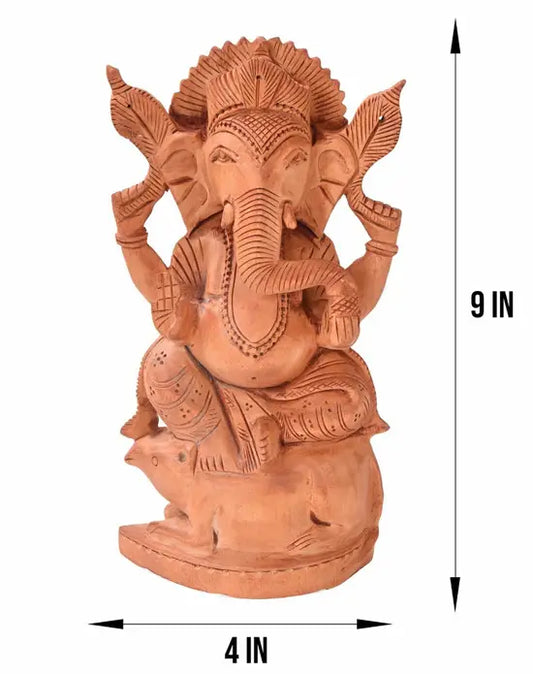 Wooden Ganesh Ji | Wooden Craft | Unique Wooden Ganesh JI Idol For Home Puja Place
