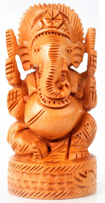 Wooden Ganesh Ji | Wooden Craft | Unique Wooden Ganesh JI Idol For Home Puja Place