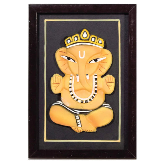 Terracotta Ganesha Wall Art | 3D Ganesha Frame Decor
