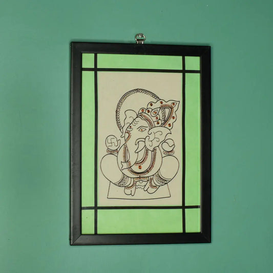 Ganesh Face Framed Painting Abstract | painting abstract